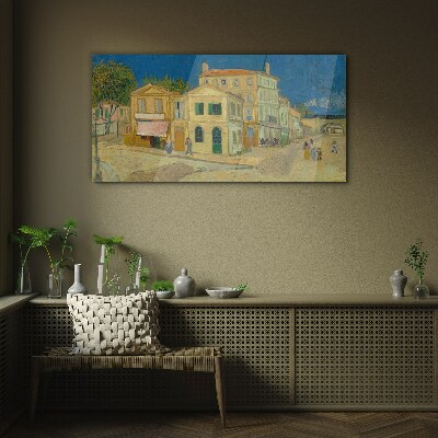 Tableau verre imprimé Paysage d'une ville au soleil
