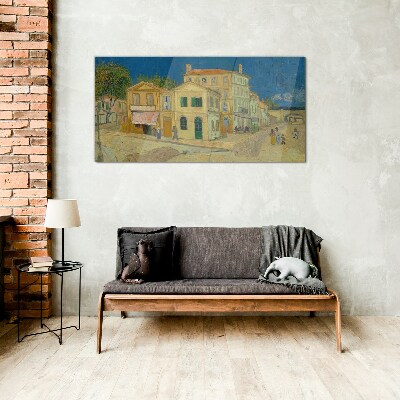 Tableau verre imprimé Paysage d'une ville au soleil