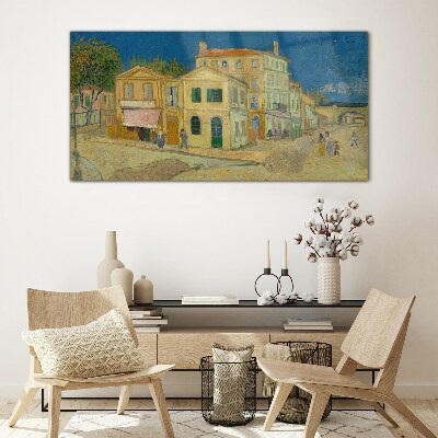 Tableau verre imprimé Paysage d'une ville au soleil