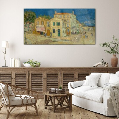 Tableau verre imprimé Paysage d'une ville au soleil