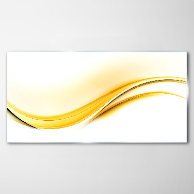 Tableau verre imprimé Vagues de lumière jaune
