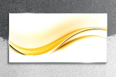 Tableau verre imprimé Vagues de lumière jaune
