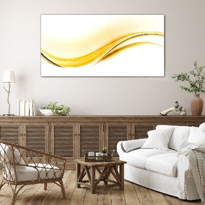 Tableau verre imprimé Vagues de lumière jaune