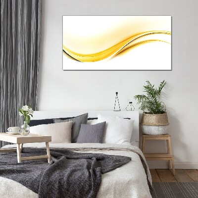 Tableau verre imprimé Vagues de lumière jaune