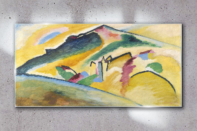 Tableau sur verre Les couleurs du paysage de montagne