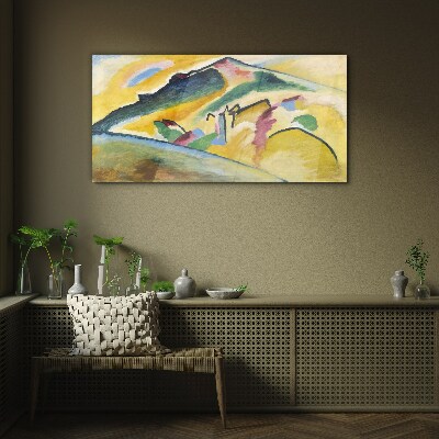 Tableau sur verre Les couleurs du paysage de montagne