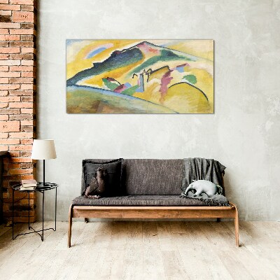 Tableau sur verre Les couleurs du paysage de montagne