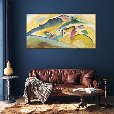 Tableau sur verre Les couleurs du paysage de montagne