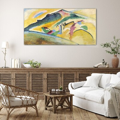 Tableau sur verre Les couleurs du paysage de montagne