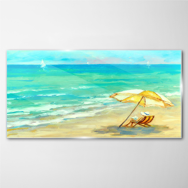 Tableau en verre Vacances d'été à la mer