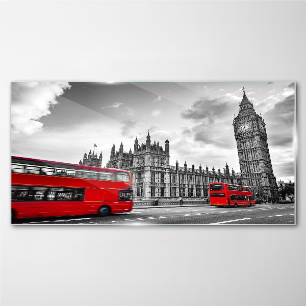 Tableau photo sur verre Bus rouge à Londres