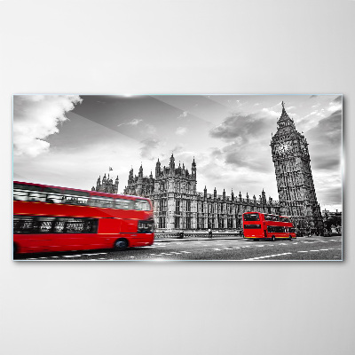Tableau photo sur verre Bus rouge à Londres