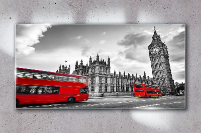 Tableau photo sur verre Bus rouge à Londres
