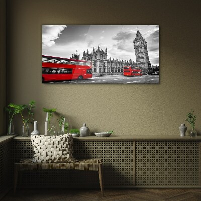 Tableau photo sur verre Bus rouge à Londres