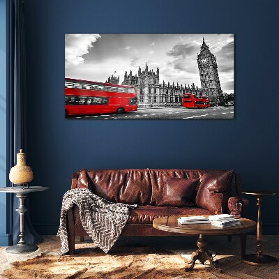 Tableau photo sur verre Bus rouge à Londres