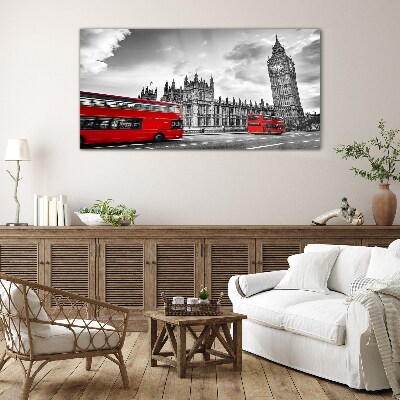Tableau photo sur verre Bus rouge à Londres