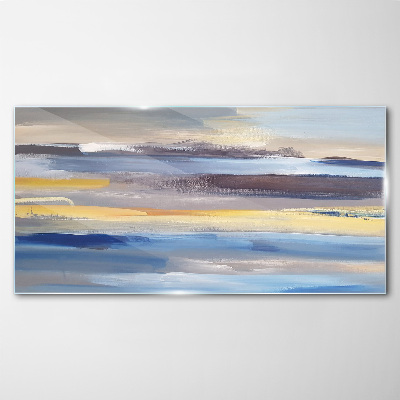 Tableau imprimé sur verre Des vagues calmes de couleurs