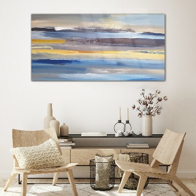 Tableau imprimé sur verre Des vagues calmes de couleurs