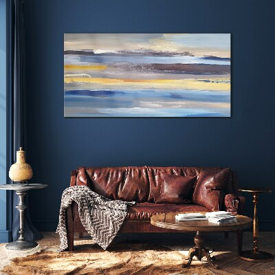 Tableau imprimé sur verre Des vagues calmes de couleurs