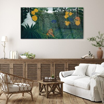 Tableau imprimé sur verre Forêt mystérieuse avec nature sauvage