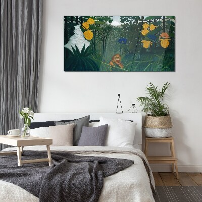 Tableau imprimé sur verre Forêt mystérieuse avec nature sauvage