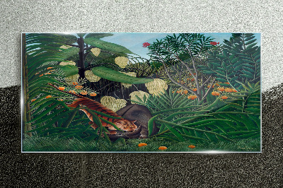 Tableau sur verre Le monde mystérieux de la jungle
