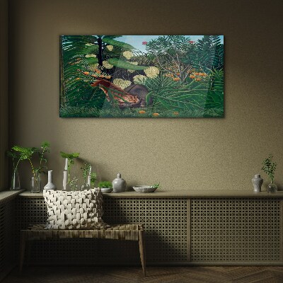 Tableau sur verre Le monde mystérieux de la jungle