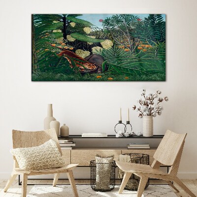 Tableau sur verre Le monde mystérieux de la jungle