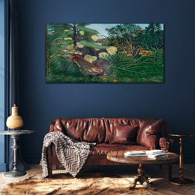 Tableau sur verre Le monde mystérieux de la jungle