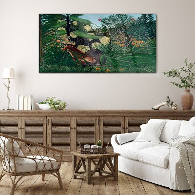 Tableau sur verre Le monde mystérieux de la jungle