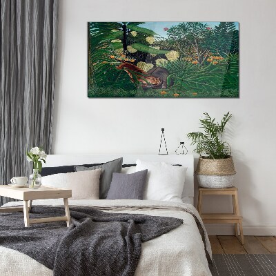 Tableau sur verre Le monde mystérieux de la jungle