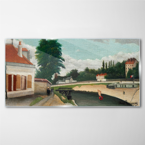 Tableau sur verre Une rive de rivière tranquille