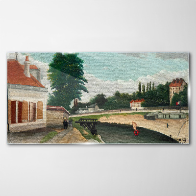 Tableau sur verre Une rive de rivière tranquille