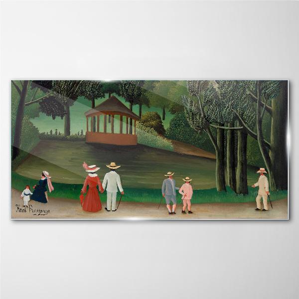 Tableau en verre Une promenade dans le parc