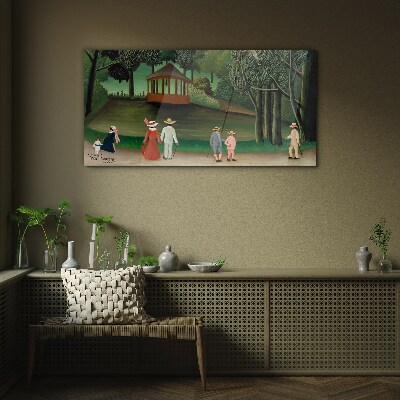 Tableau en verre Une promenade dans le parc