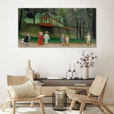 Tableau en verre Une promenade dans le parc
