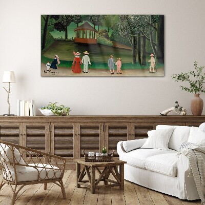 Tableau en verre Une promenade dans le parc