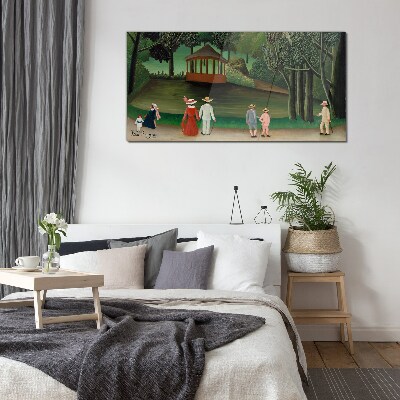 Tableau en verre Une promenade dans le parc