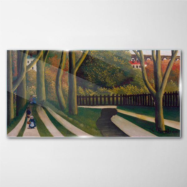 Tableau imprimé sur verre Une promenade dans le parc