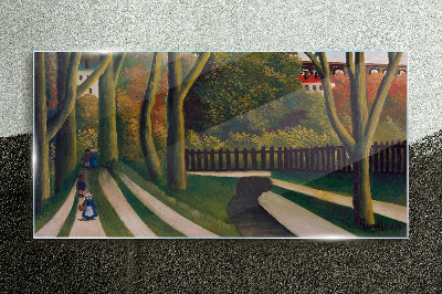 Tableau imprimé sur verre Une promenade dans le parc