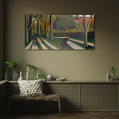 Tableau imprimé sur verre Une promenade dans le parc