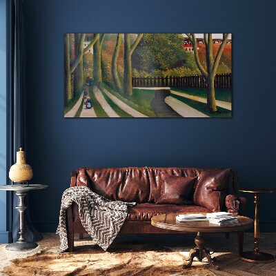 Tableau imprimé sur verre Une promenade dans le parc