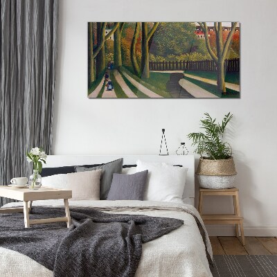 Tableau imprimé sur verre Une promenade dans le parc