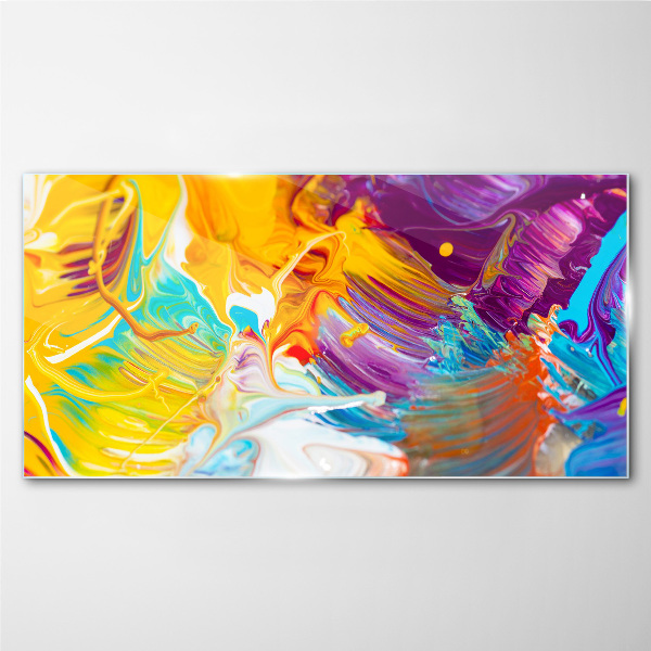 Tableau photo sur verre Une explosion dynamique de couleurs