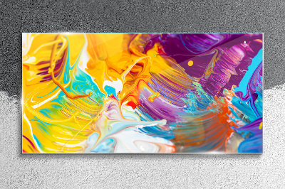 Tableau photo sur verre Une explosion dynamique de couleurs