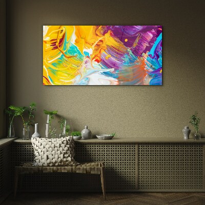 Tableau photo sur verre Une explosion dynamique de couleurs