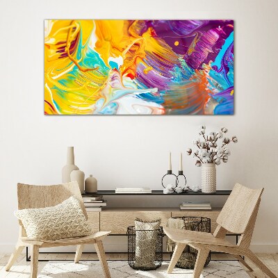 Tableau photo sur verre Une explosion dynamique de couleurs