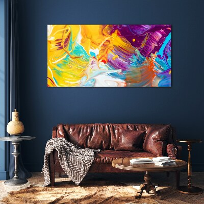 Tableau photo sur verre Une explosion dynamique de couleurs