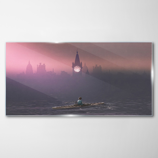 Tableau photo sur verre Immergé dans les brumes de la ville
