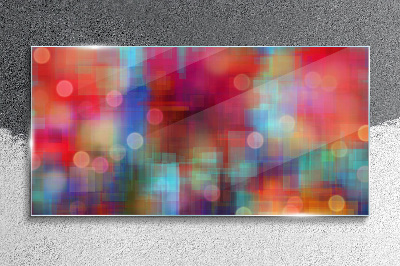 Tableau imprimé sur verre Une agitation colorée